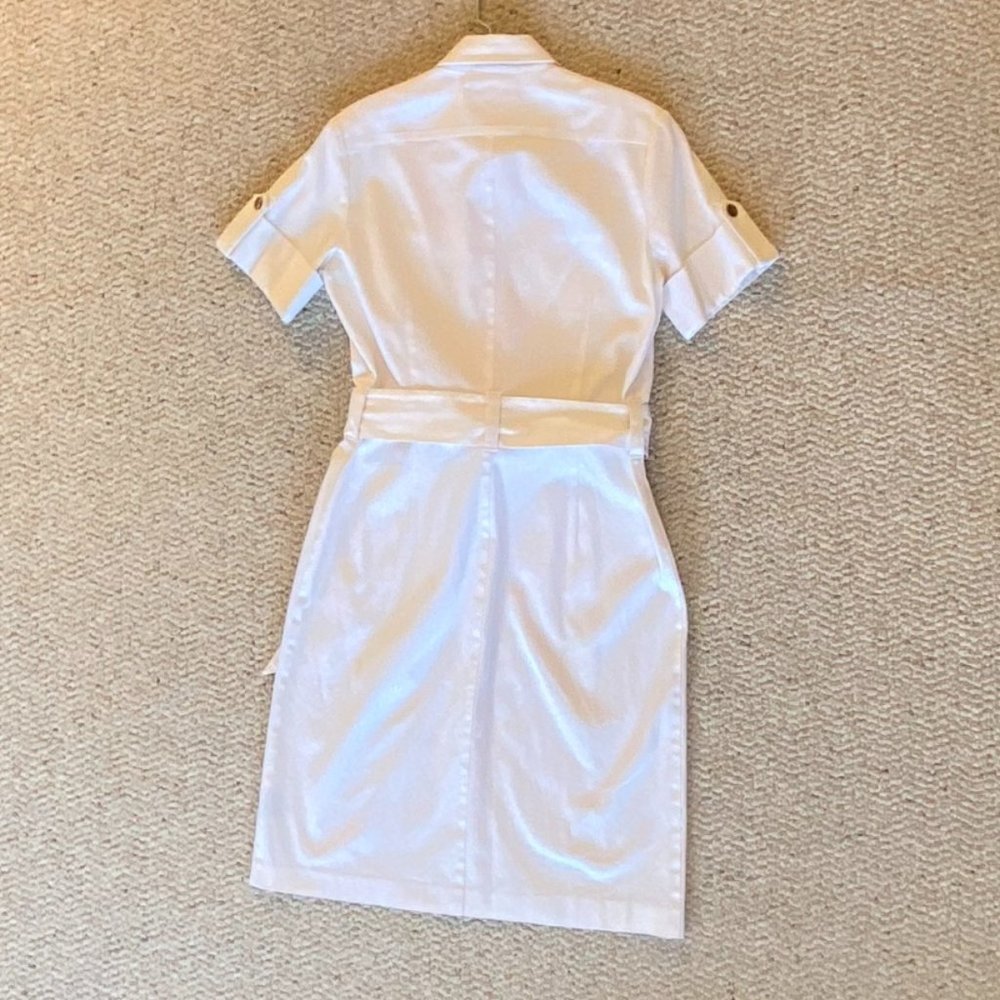 Ralph Lauren Button Up Cotton Dress, White, Size 6 - Picture 7 of 16